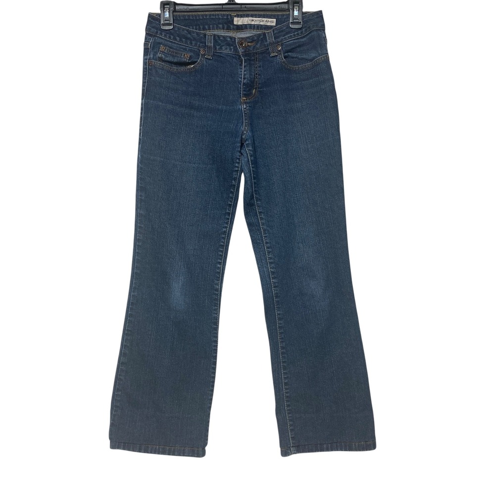 DKNY Jeans Womens‎ Dark Wash Bootcut Denim Flare Pants Blue Y2K Retro READ